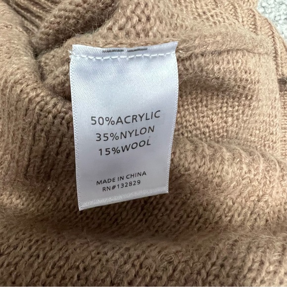 Lovers and Friends Dress Womens Small Camel Tan Anthea Sweater Long Sleeve Zip - Picture 5 of 7